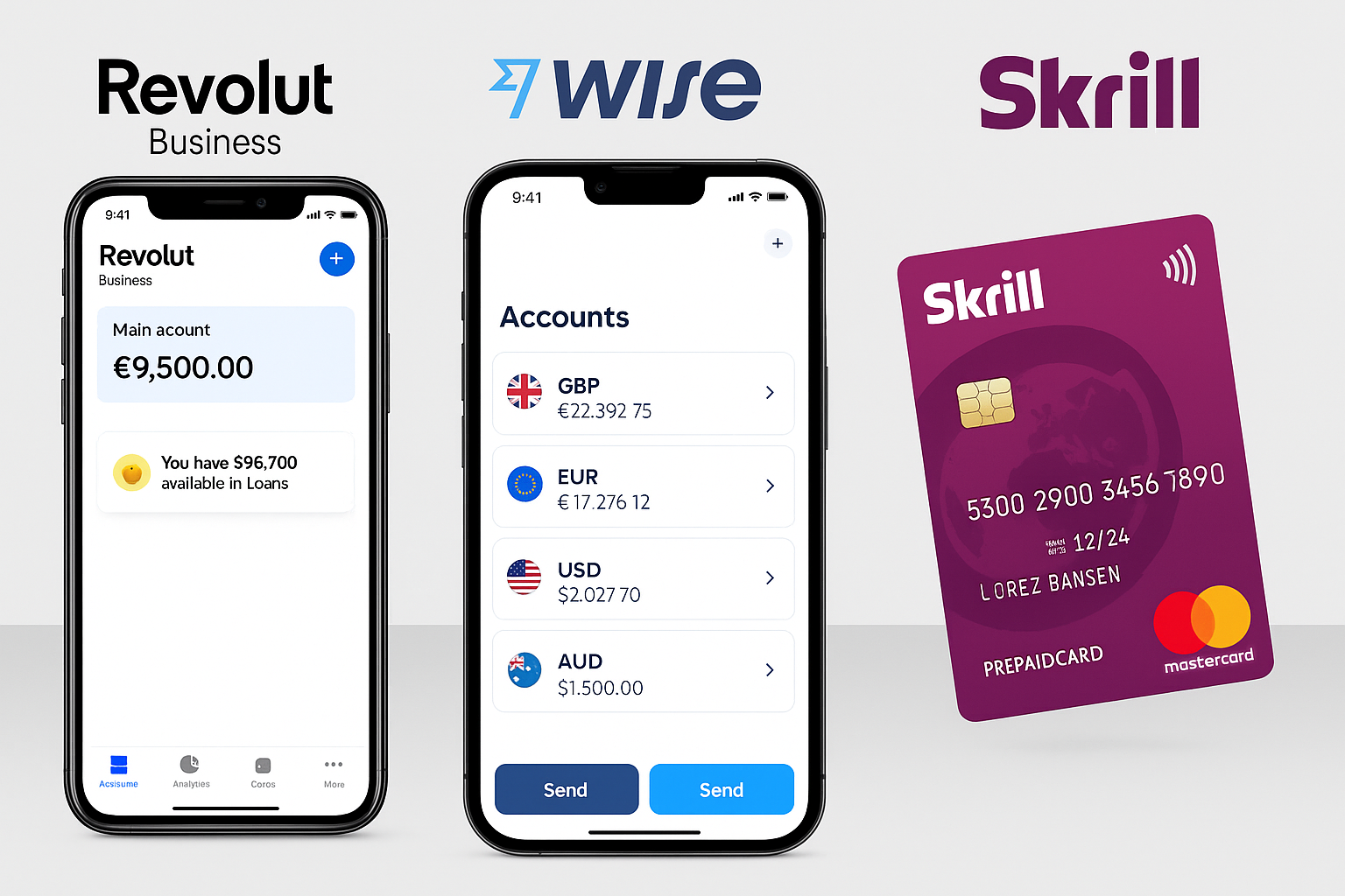 Revolut vs. Wise vs. Skrill