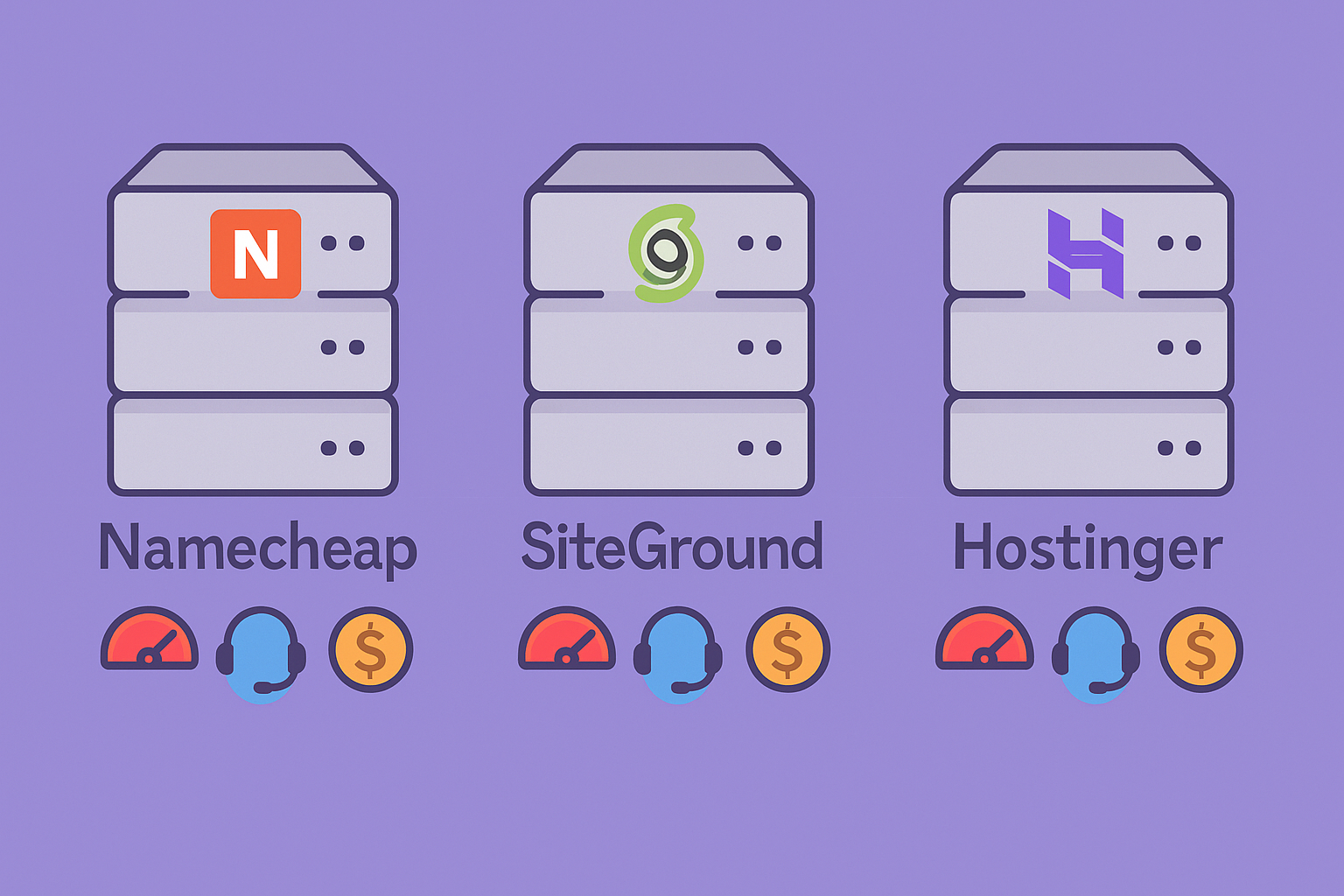 Read more about the article ⚔️ Namecheap vs SiteGround vs Hostinger: The Brutally Honest 2025 Showdown