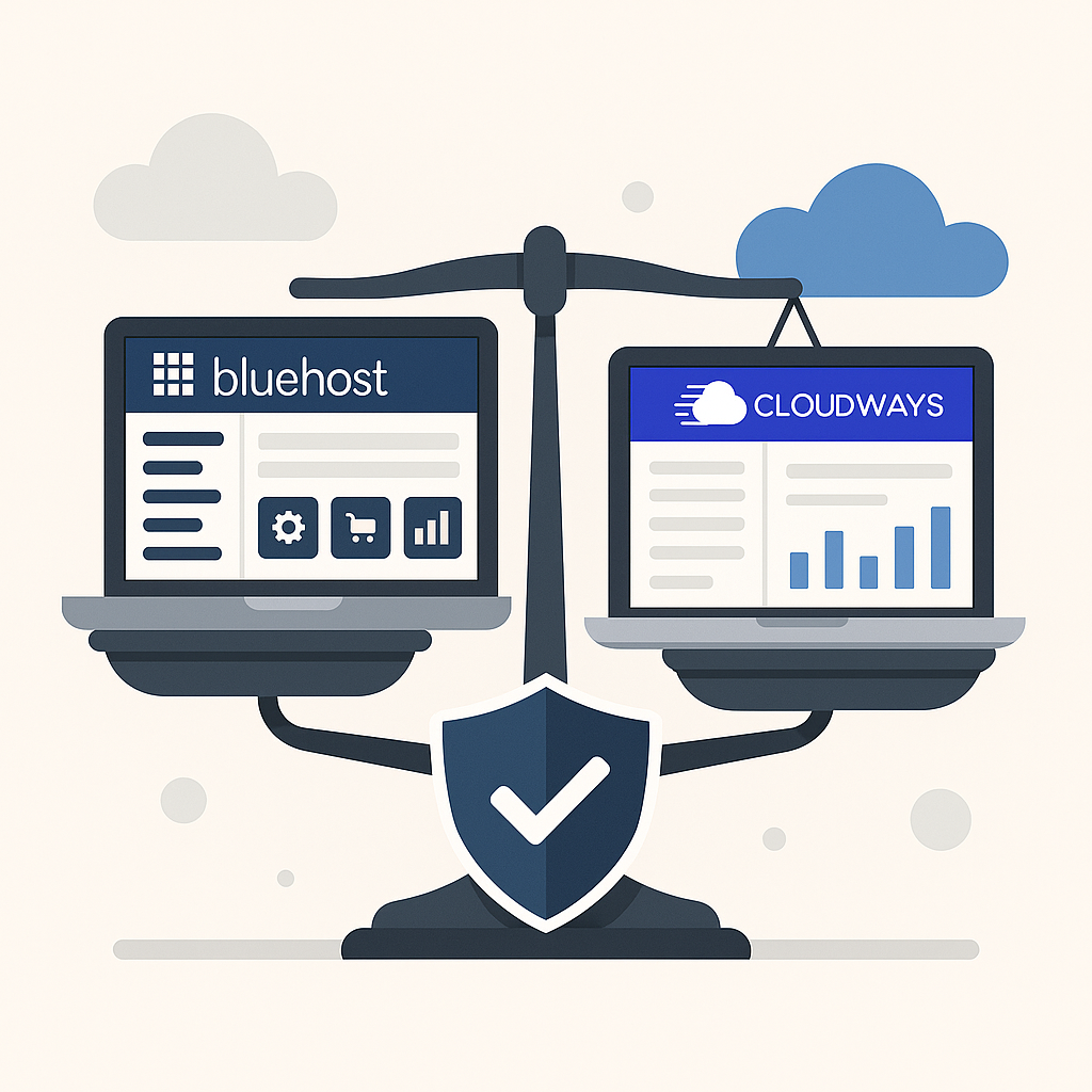 You are currently viewing ⚖️ Bluehost vs Cloudways (2025): The Ultimate Hosting Showdown